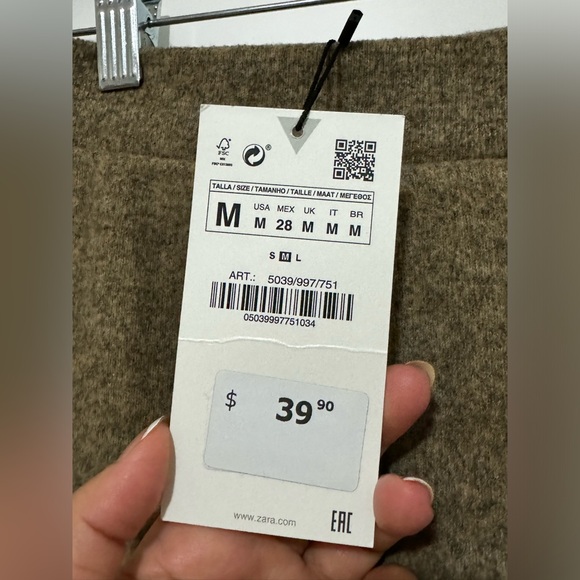 Zara Tan Wide Legged Pants Size M - Picture 2 of 3